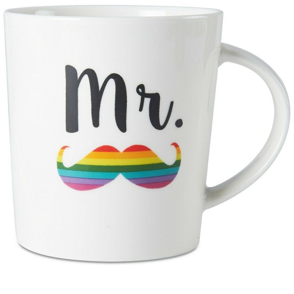 Pfaltzgraff Mr. & Mr. Mustache Mug - Set of 2